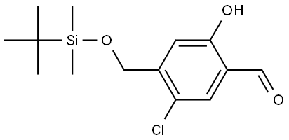 4-(((叔丁基二甲基硅基)氧基)甲基)-5-氯-2-羟基苯甲醛 结构式