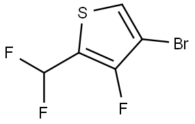 4-溴-2-(二氟甲基)-3-氟噻吩 结构式