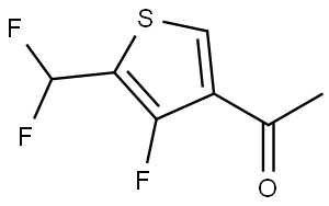 1-(5-(二氟甲基)-4-氟噻吩-3-基)乙烷-1-酮 结构式