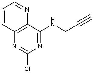 2-chloro-N-prop-2-ynyl-pyrido[3,2-d]pyrimidin-4-amine 结构式