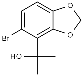2-(5-bromobenzo[d][1,3]dioxol-4-yl)propan-2-ol 结构式