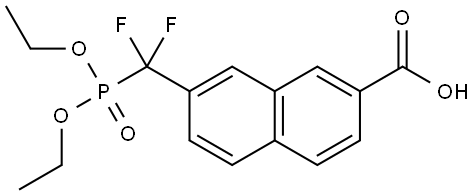 7-[diethoxyphosphoryl(difluoro)methyl]naphthalene-2-carboxylic acid 结构式