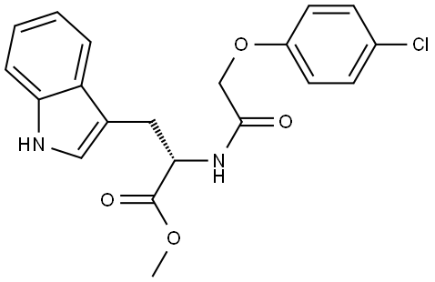 L-TRYPTOPHAN, N-[2-(4-CHLOROPHENOXY)ACETYL]-, METHYL ESTER 结构式