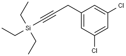 1,3-Dichloro-5-[3-(triethylsilyl)-2-propyn-1-yl]benzene 结构式