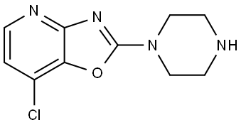 7-Chloro-2-(1-piperazinyl)oxazolo[4,5-b]pyridine 结构式