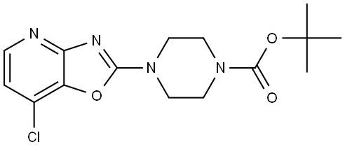 tert-butyl 4-(7-chlorooxazolo[4,5-b]pyridin-2-yl)piperazine-1-carboxylate 结构式