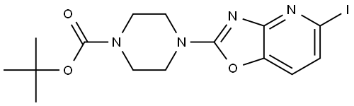 tert-butyl 4-(5-iodooxazolo[4,5-b]pyridin-2-yl)piperazine-1-carboxylate 结构式