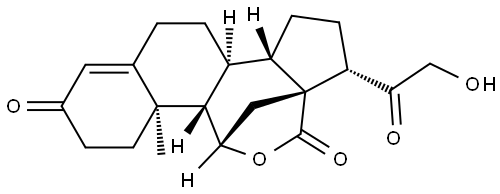 Pregn-4-en-18-oic acid, 11,21-dihydroxy-3,20-dioxo-, γ-lactone, (11β)- (9CI) 结构式