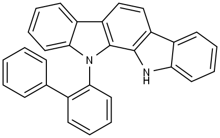 11-([1,1'-联苯]-2-基)-11,12-二氢吲哚并[2,3-A]咔唑 结构式