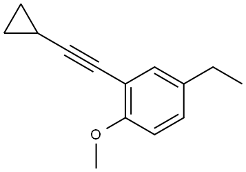 2-(2-Cyclopropylethynyl)-4-ethyl-1-methoxybenzene 结构式