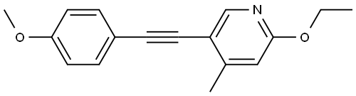 2-Ethoxy-5-[2-(4-methoxyphenyl)ethynyl]-4-methylpyridine 结构式