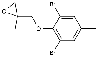 2-[(2,6-Dibromo-4-methylphenoxy)methyl]-2-methyloxirane 结构式