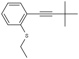 1-(3,3-Dimethyl-1-butyn-1-yl)-2-(ethylthio)benzene 结构式