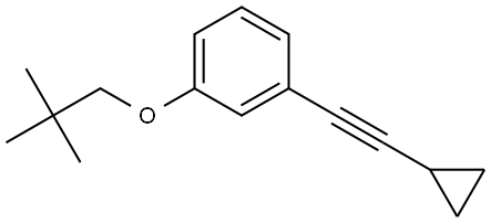 1-(2-Cyclopropylethynyl)-3-(2,2-dimethylpropoxy)benzene 结构式