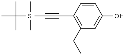 4-[2-[(1,1-Dimethylethyl)dimethylsilyl]ethynyl]-3-ethylphenol 结构式