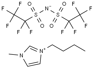 1-丁基-3-甲基咪唑鎓双(五氟乙基磺酰基)酰亚胺 结构式