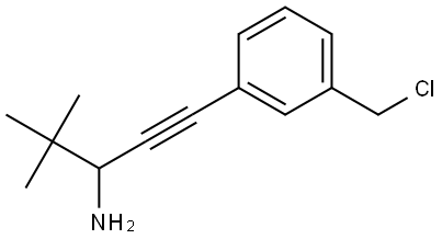 1-(3-(氯甲基)苯基)-4,4-二甲基戊-1-炔-3-胺 结构式