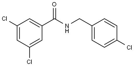 3,5-Dichloro-N-[(4-chlorophenyl)methyl]benzamide 结构式