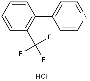 4-(2-(trifluoromethyl)phenyl)pyridine 结构式