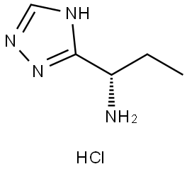 (S)-1-(1H-1,2,4-triazol-5-yl)propan-1-amine hydrochloride 结构式