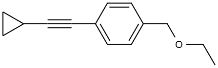 1-(2-Cyclopropylethynyl)-4-(ethoxymethyl)benzene 结构式