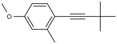 1-(3,3-Dimethyl-1-butyn-1-yl)-4-methoxy-2-methylbenzene 结构式