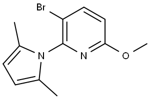 3-Bromo-2-(2,5-dimethyl-1H-pyrrol-1-yl)-6-methoxypyridine 结构式