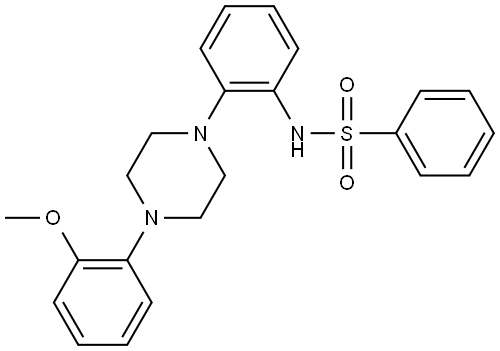 N-{2-[4-(2-METHOXYPHENYL)PIPERAZIN-1-YL]PHENYL}BENZENESULFONAMID 结构式