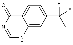 7-(1,1-Difluoroethyl)-4(3H)-quinazolinone 结构式