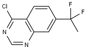 4-Chloro-7-(1,1-difluoroethyl)quinazoline 结构式