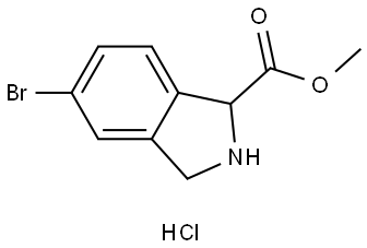 5-溴异吲哚啉-1-甲酸甲酯盐酸盐 结构式