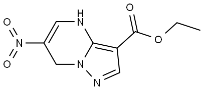 ethyl 6-nitro-4,7-dihydropyrazolo[1,5-a]pyrimidine-3-carboxylate 结构式