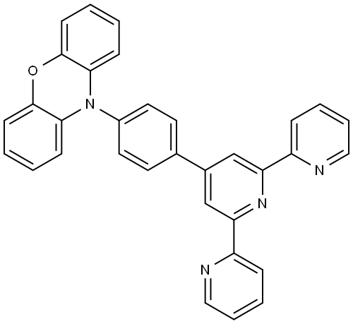 10-(4-([2,2':6',2''-TERPYRIDIN]-4'-YL)PHENYL)-10H-PHENOXAZINE 结构式