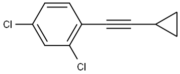 2,4-Dichloro-1-(2-cyclopropylethynyl)benzene 结构式