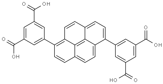 1,6-二(3,5-二羧基苯基)芘 结构式