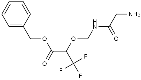 benzyl 2-((2-aminoacetamido)methoxy)-3,3,3-trifluoropropanoate 结构式