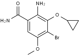 2-Amino-4-bromo-3-(cyclopropyloxy)-5-methoxybenzamide 结构式