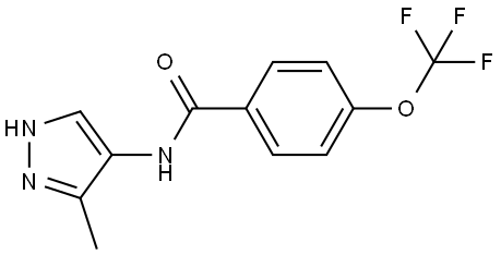 N-(3-甲基-4-吡唑基)-4-(三氟甲氧基)苯甲酰胺 结构式