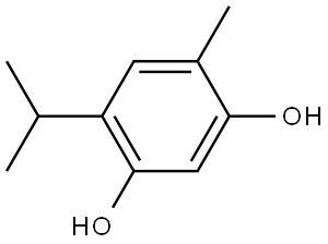 4-Methyl-6-(1-methylethyl)-1,3-benzenediol 结构式