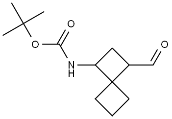 tert-Butyl (3-formylspiro[3.3]heptan-1-yl)carbamate 结构式