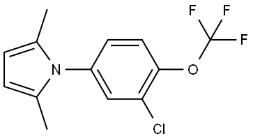 1-[3-Chloro-4-(trifluoromethoxy)phenyl]-2,5-dimethyl-1H-pyrrole 结构式