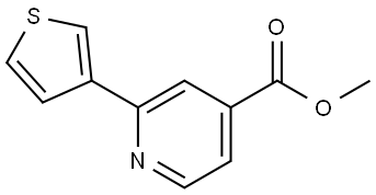 methyl 2-(thiophen-3-yl)isonicotinate 结构式