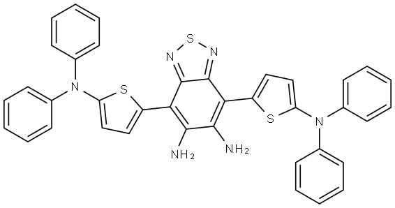 2,1,3-Benzothiadiazole-5,6-diamine, 4,7-bis[5-(diphenylamino)-2-thienyl]- 结构式