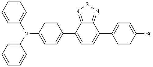 4-(7-(4-bromophenyl)benzo[c][1,2,5]thiadiazol-4-yl)-N,N-diphenylaniline 结构式