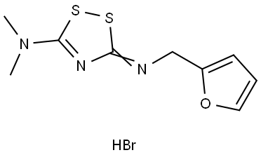 3-((Furan-2-ylmethyl)imino]-N,N-dimethyl-3H-1,2,4-dithiazol-5-amine Hydrobromide 结构式