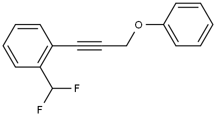 1-(Difluoromethyl)-2-(3-phenoxy-1-propyn-1-yl)benzene 结构式