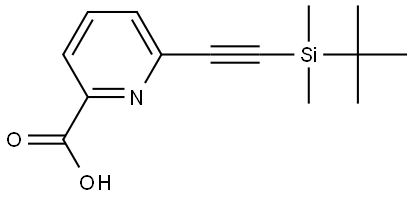 6-[2-[(1,1-Dimethylethyl)dimethylsilyl]ethynyl]-2-pyridinecarboxylic acid 结构式