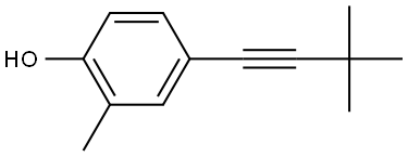 4-(3,3-Dimethyl-1-butyn-1-yl)-2-methylphenol 结构式