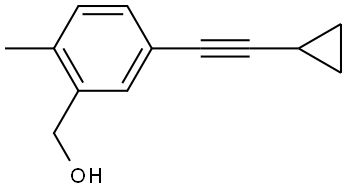 5-(2-Cyclopropylethynyl)-2-methylbenzenemethanol 结构式