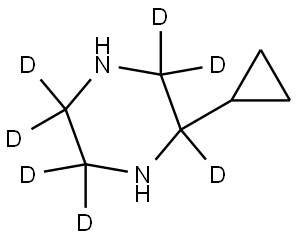 2-cyclopropylpiperazine-2,3,3,5,5,6,6-d7 结构式